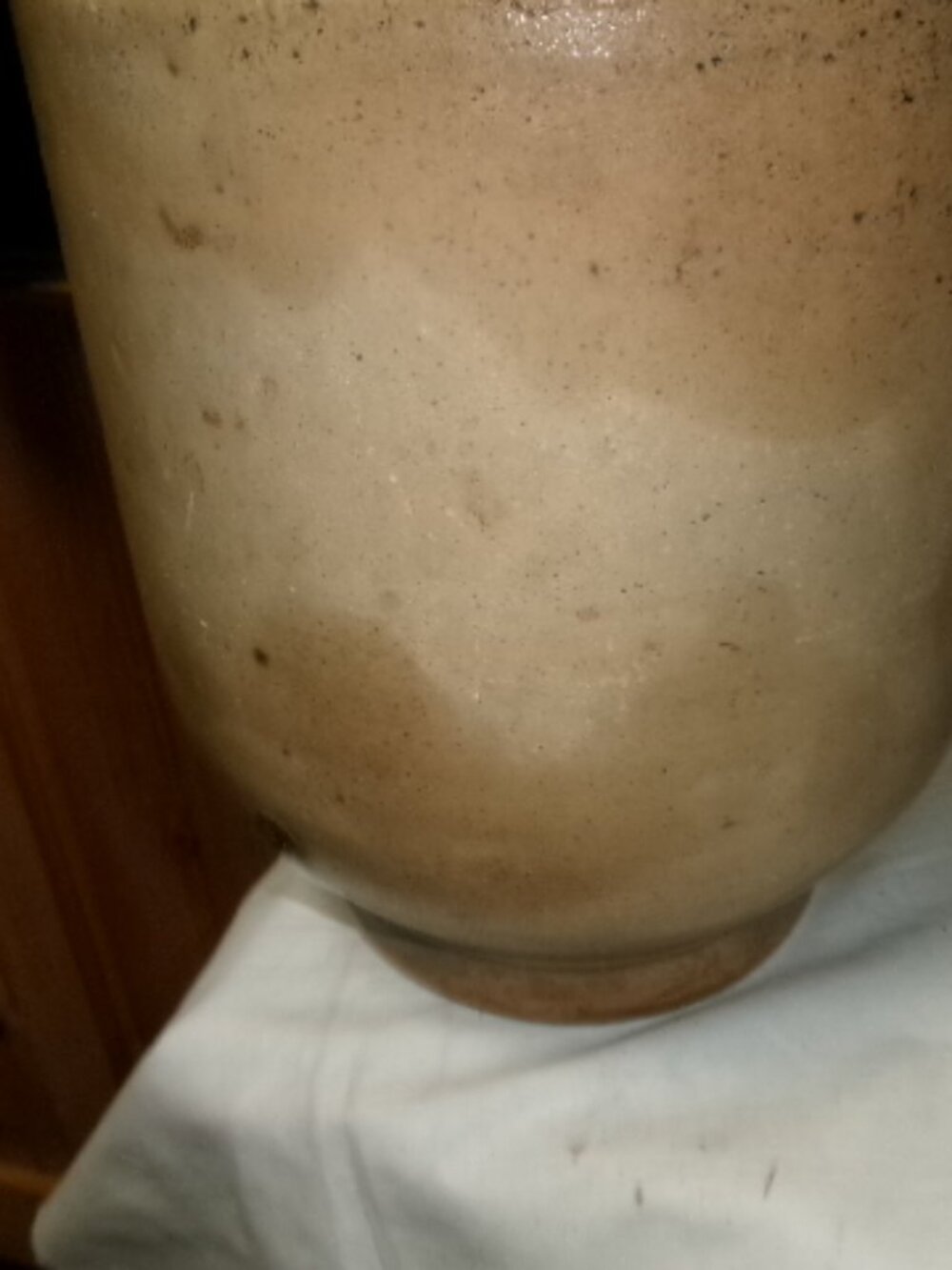 antique 1880 2 gal stoneware salt glaze crock jar or butter jar 10.5 H 8.5 w - Picture 5 of 7